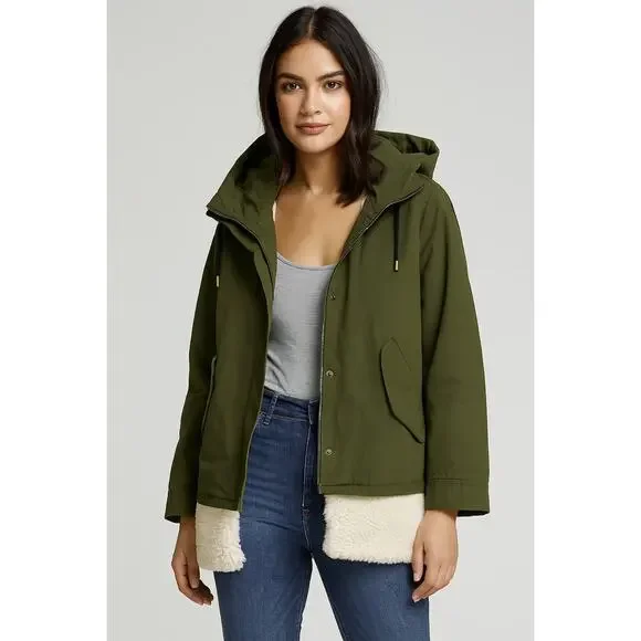 Doma Convertible Shearling Trim Utility Jacket - Picture 1 of 12